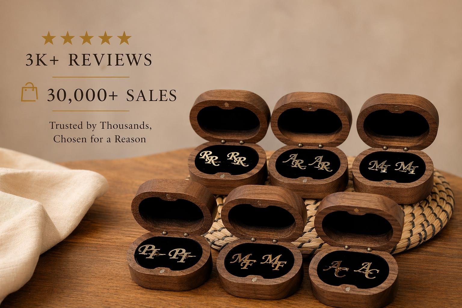 Custom Cufflinks for Groomsmen Gifts and Wedding Gift for Him, Best Man Gift, Anniversary Gift for Husband in a Groom Gift Box, Gold Plated