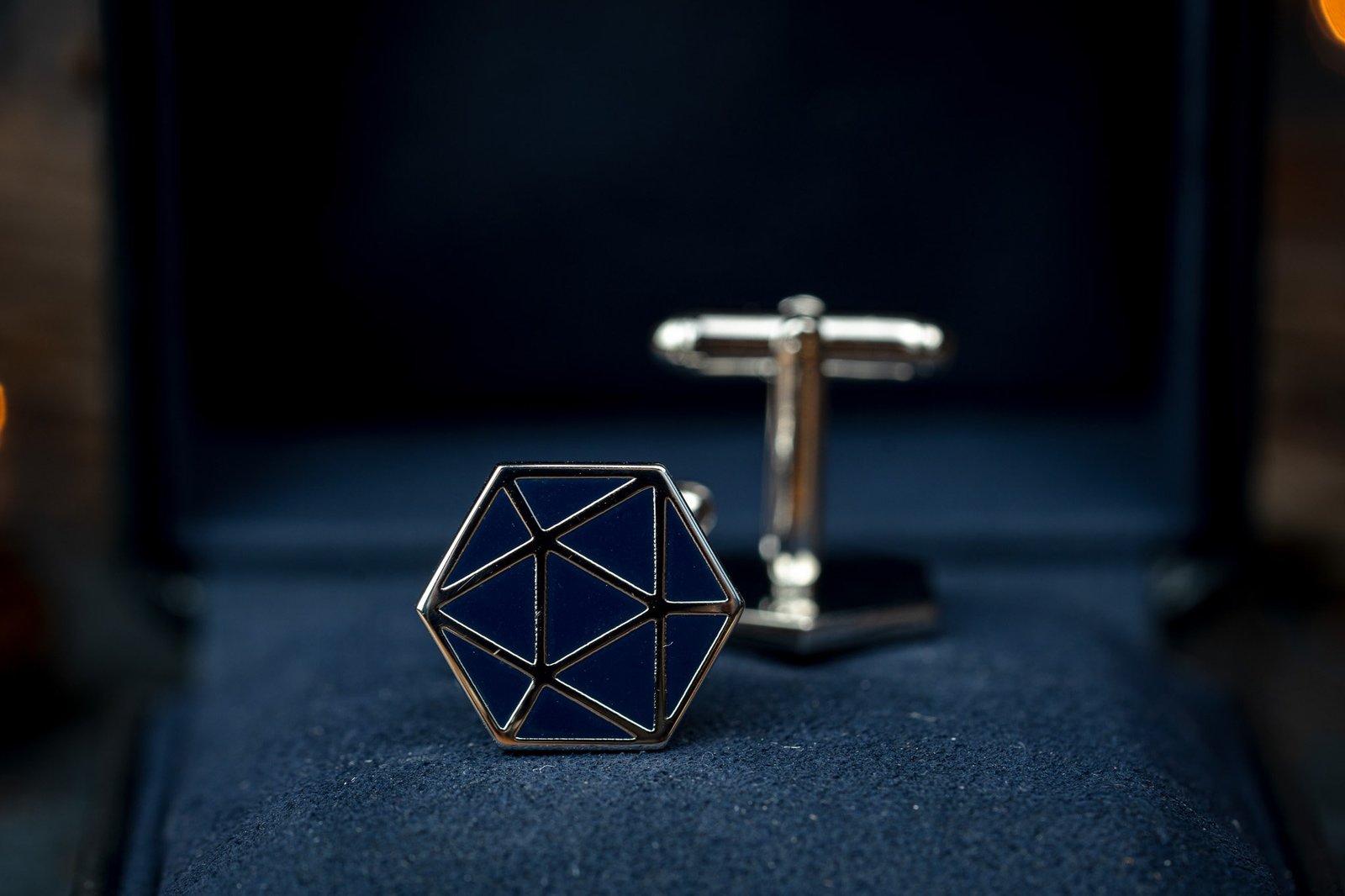 D20 Dice Cufflinks: Silver or Gold - Range of Enamel Colors - DnD Geeky Formalwear
